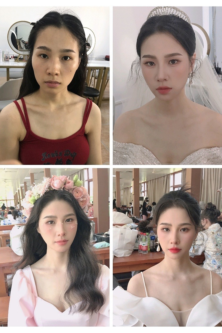 妆效对比