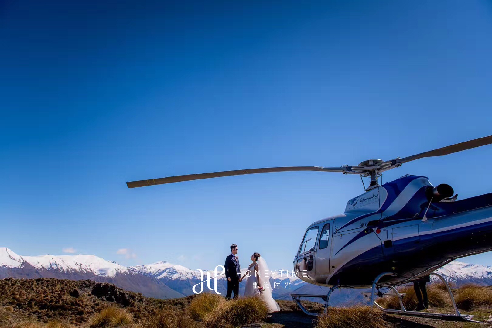 瓦纳卡直升机拍摄