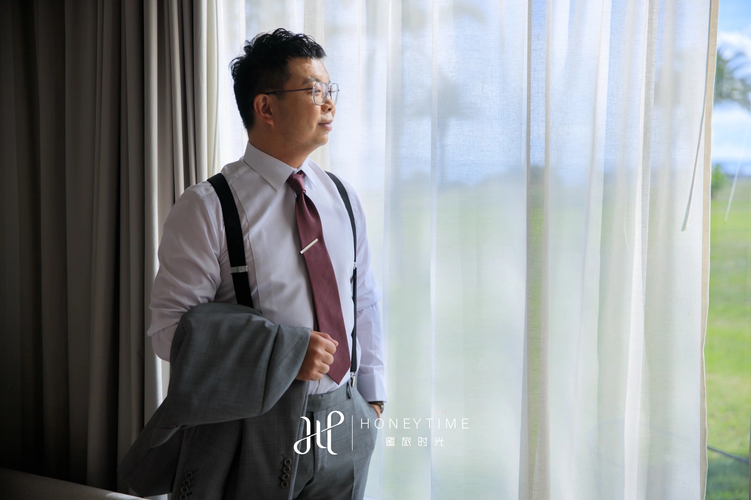 新西兰奥克兰海景高尔夫草坪婚礼(婚前准备)