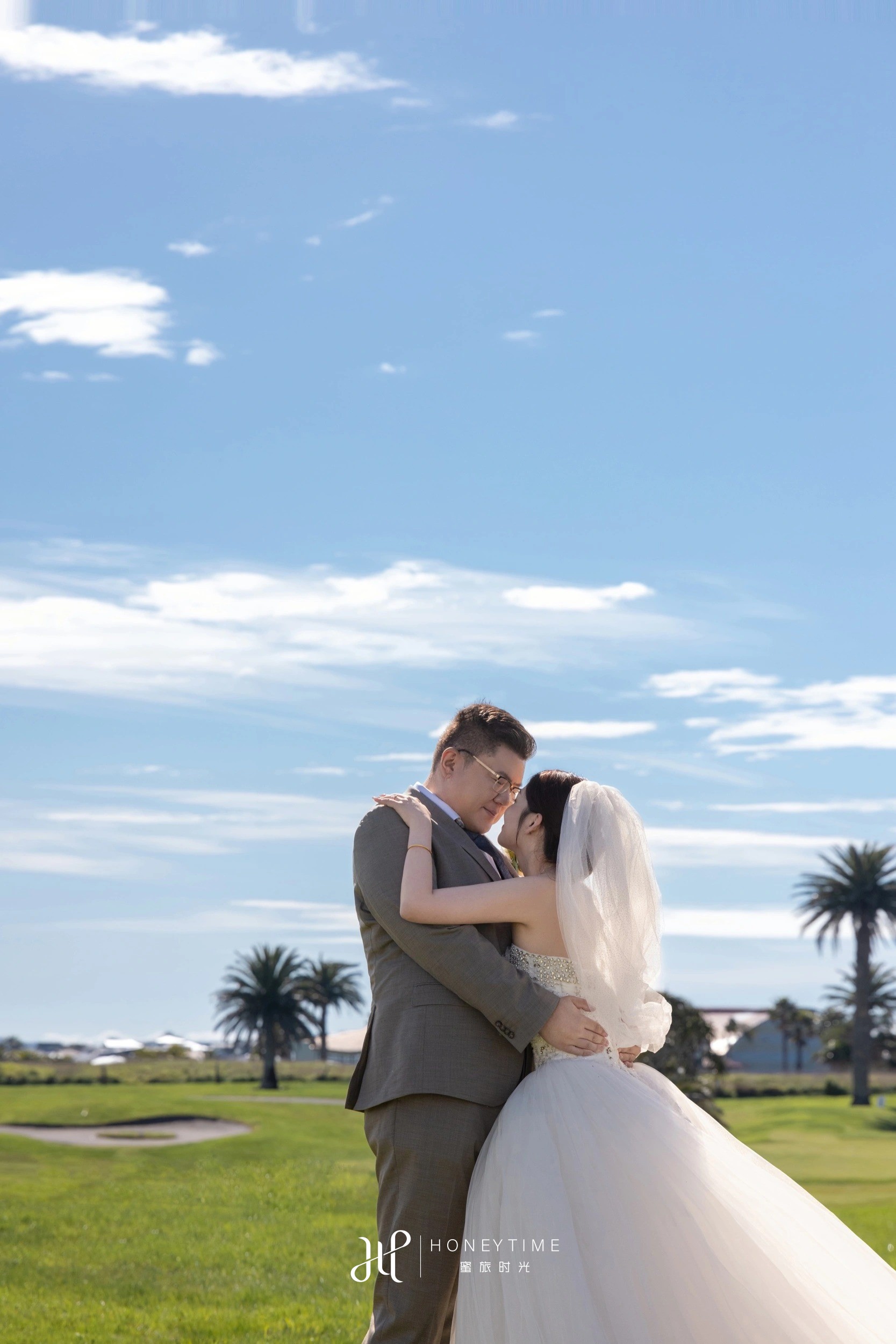 新西兰奥克兰海景高尔夫草坪婚礼(婚礼仪式)