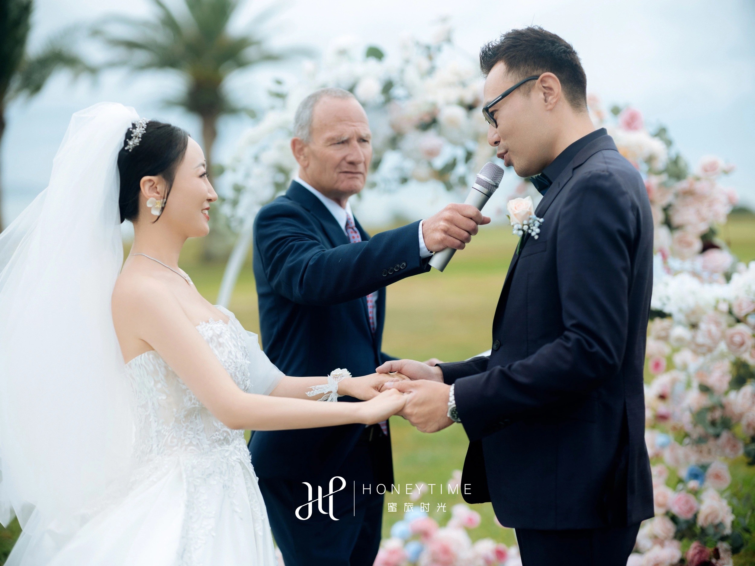 新西兰奥克兰海景高尔夫草坪婚礼(婚礼仪式)