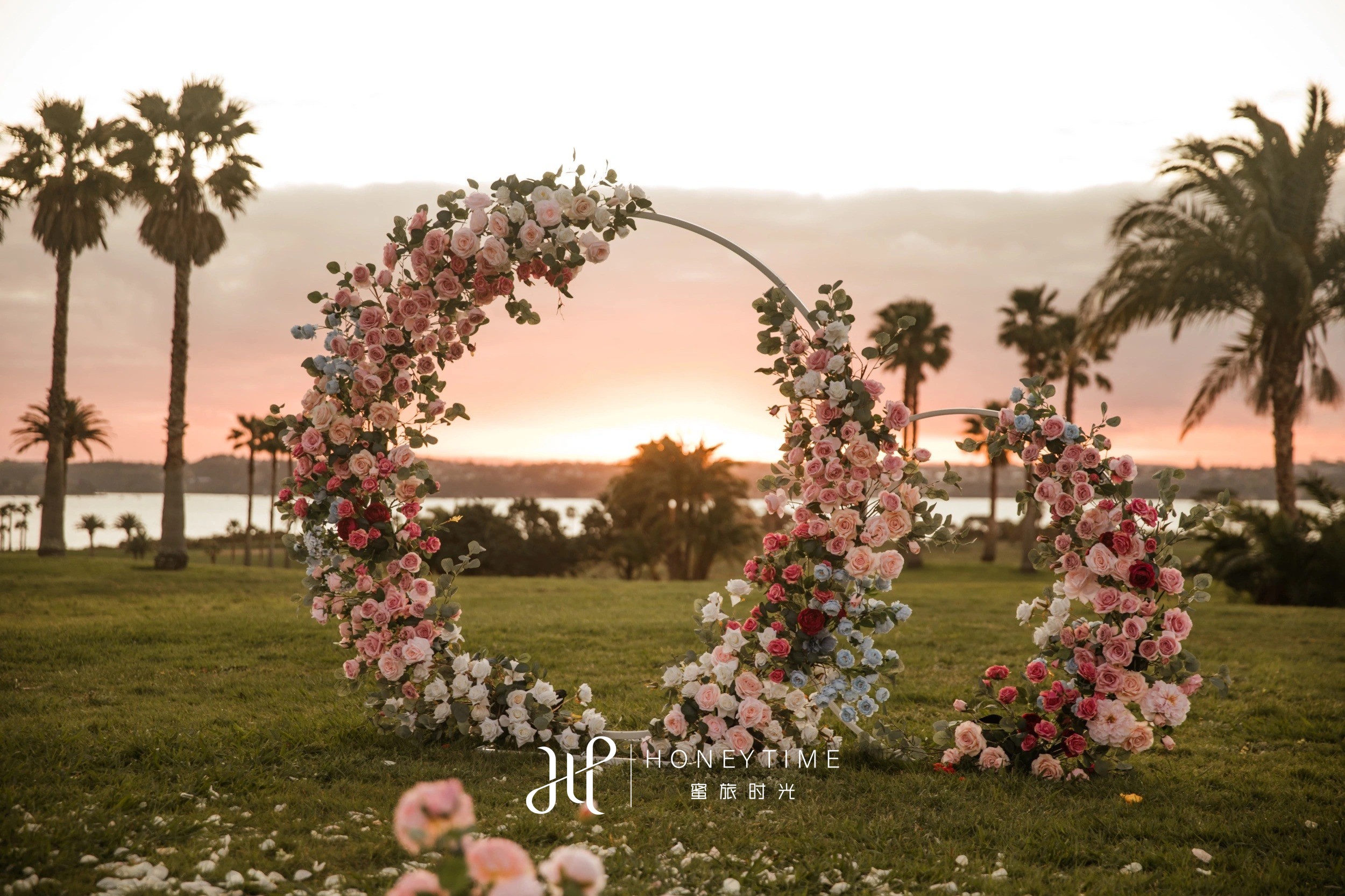 新西兰奥克兰海景高尔夫草坪婚礼(婚礼仪式)