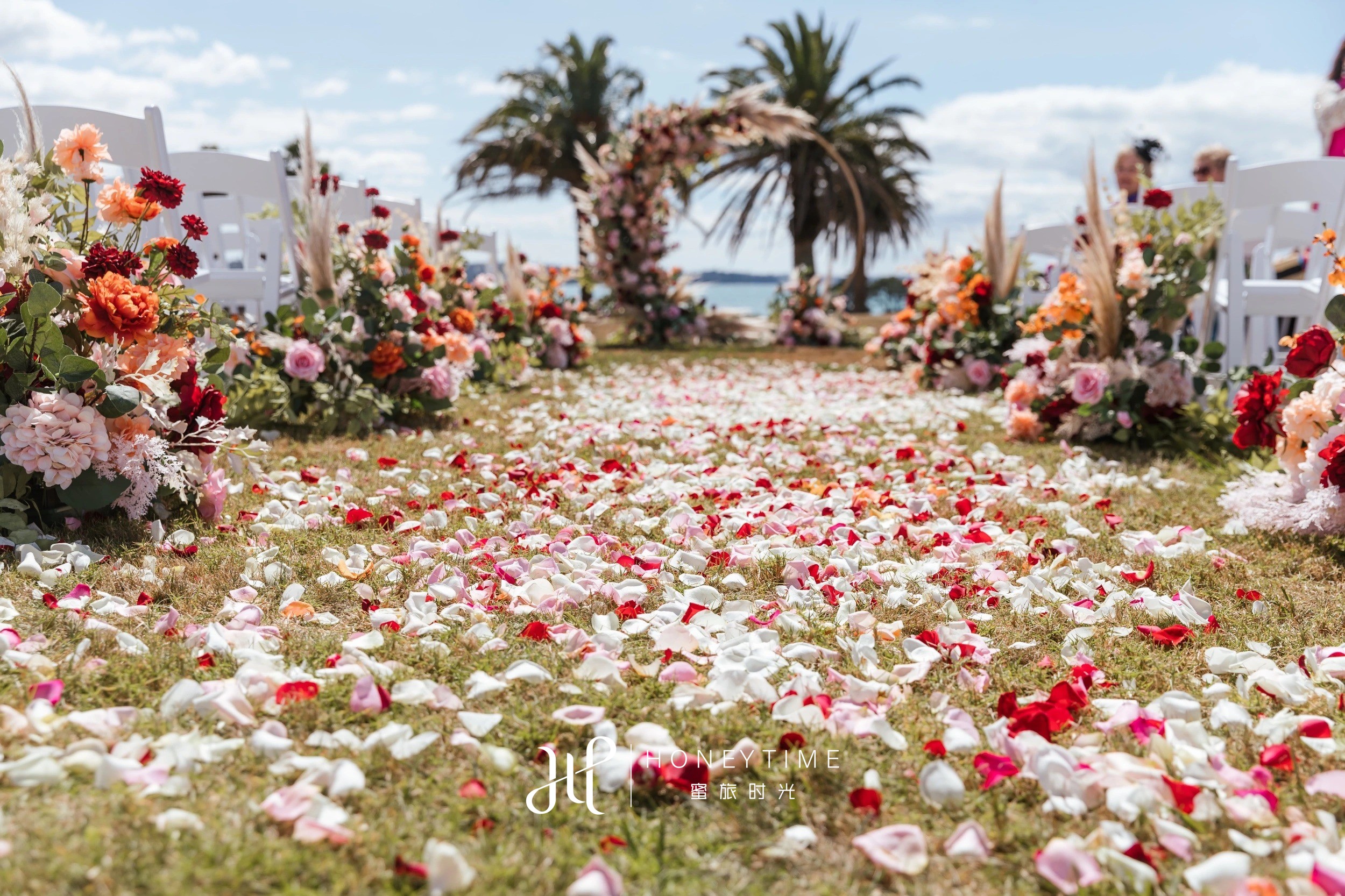 新西兰奥克兰海景高尔夫草坪婚礼(婚礼仪式)