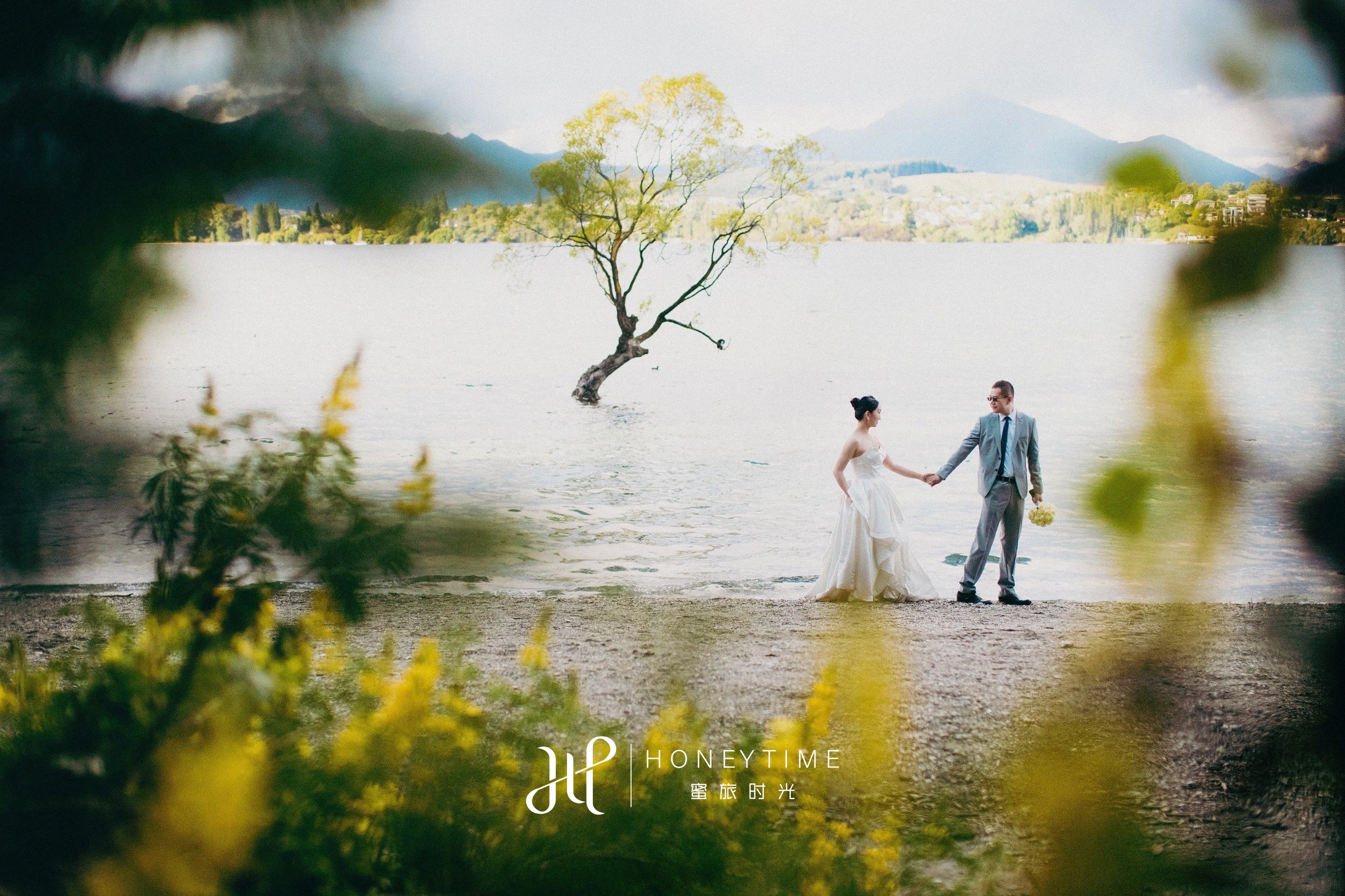 瓦纳卡山顶直升机婚礼(外景拍摄)