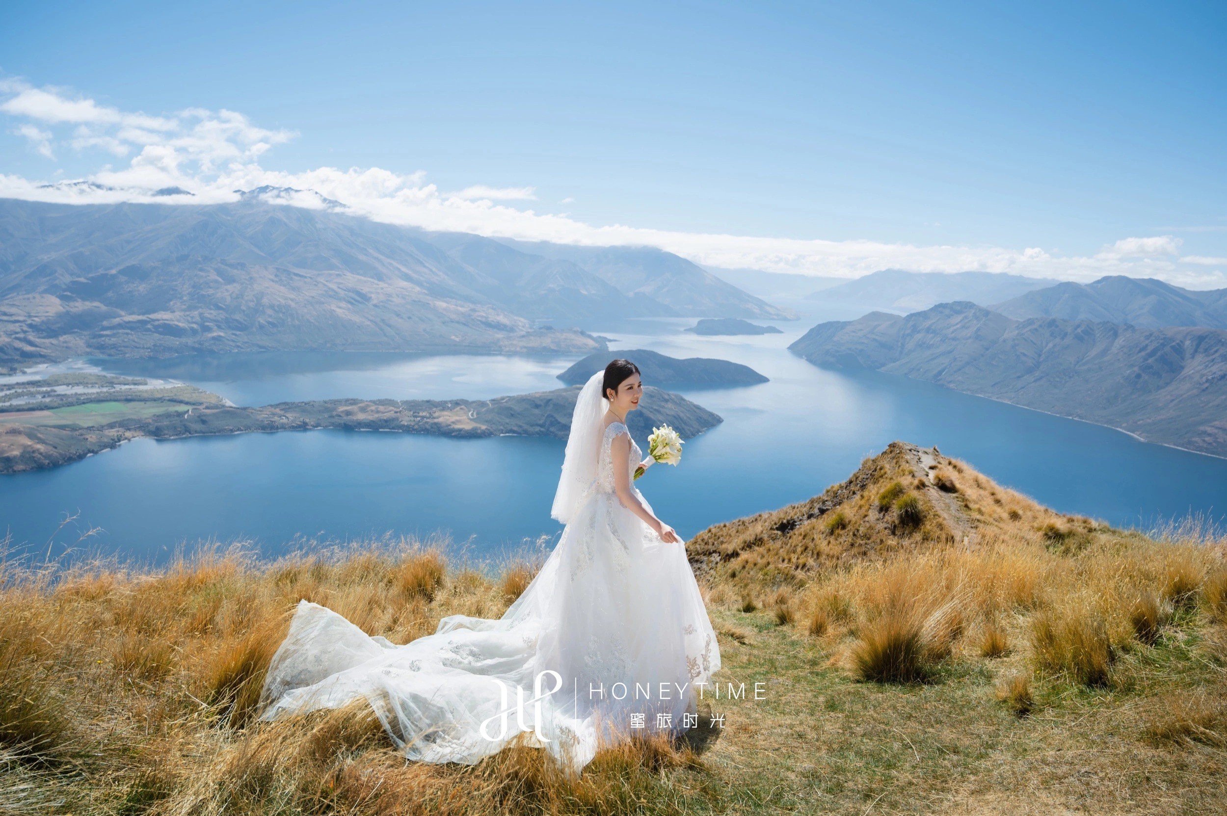 瓦纳卡山顶直升机婚礼(外景拍摄)