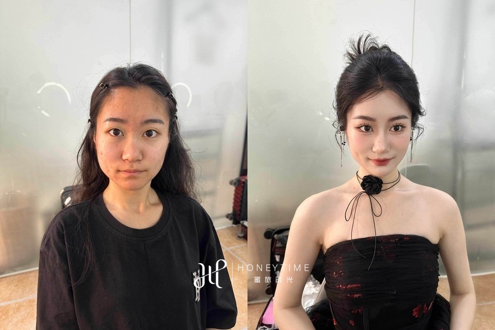 妆效对比