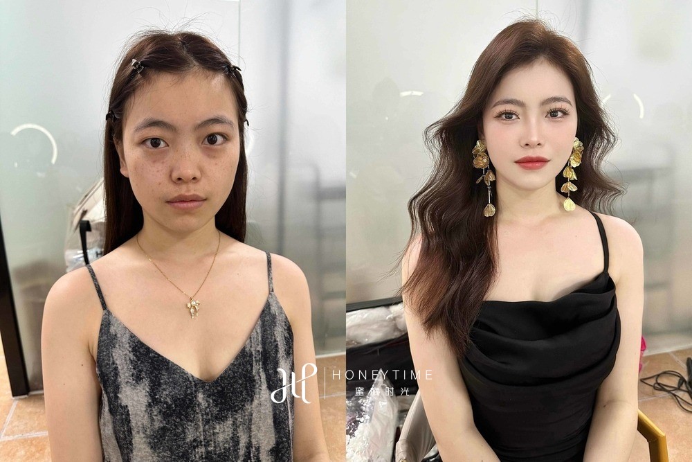 妆效对比