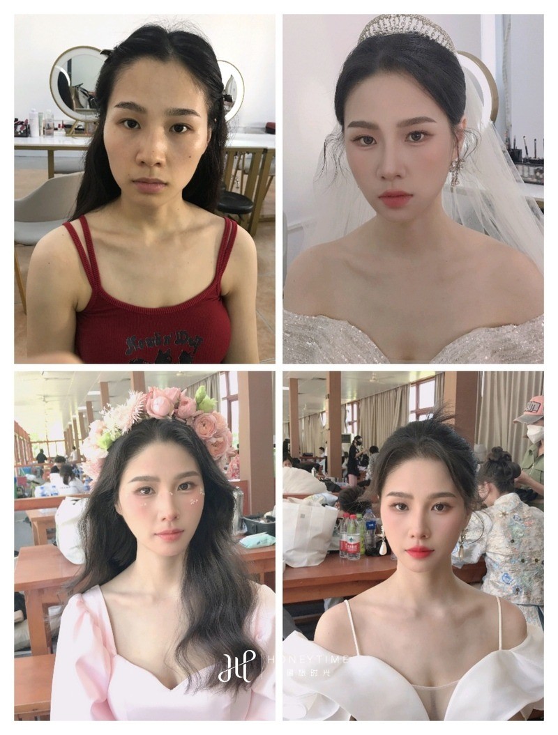 妆效对比