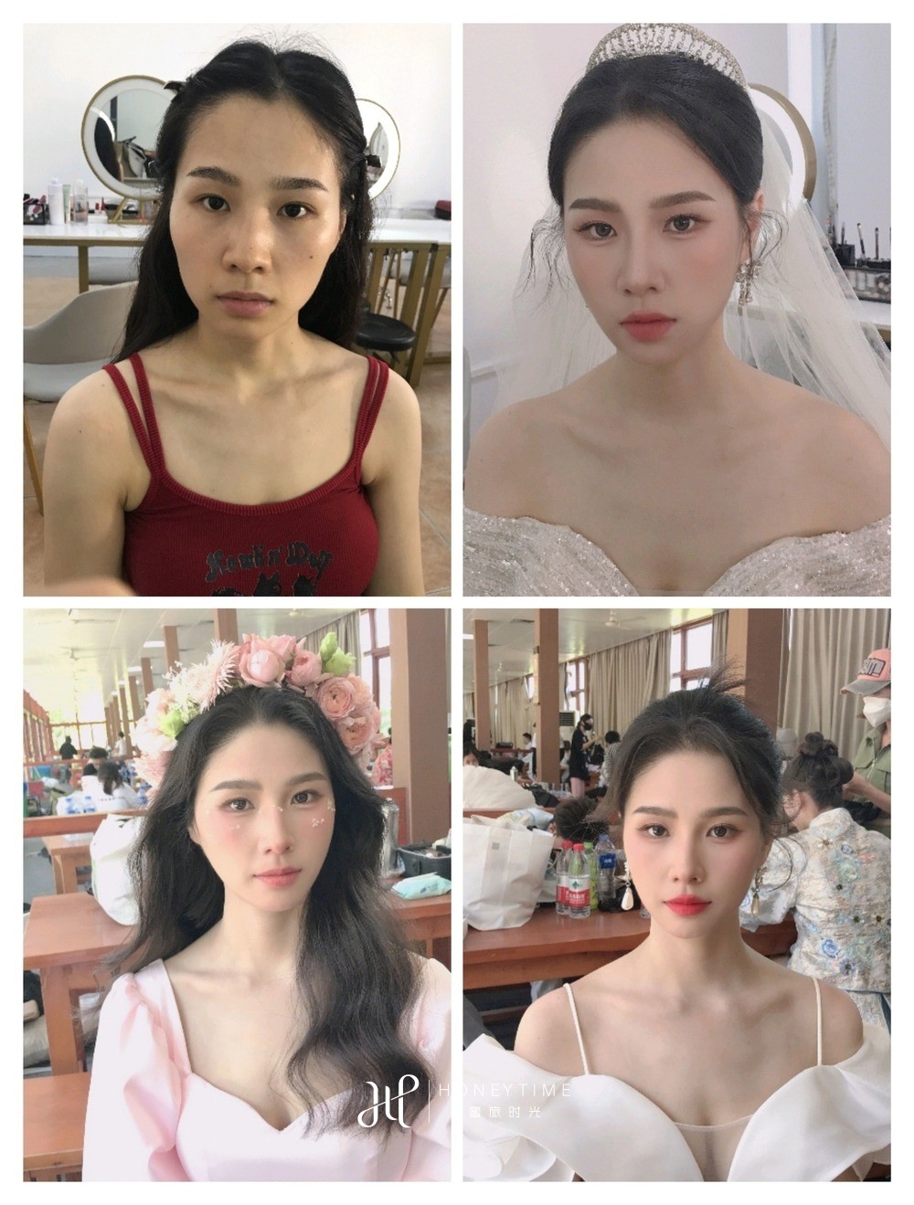 妆效对比