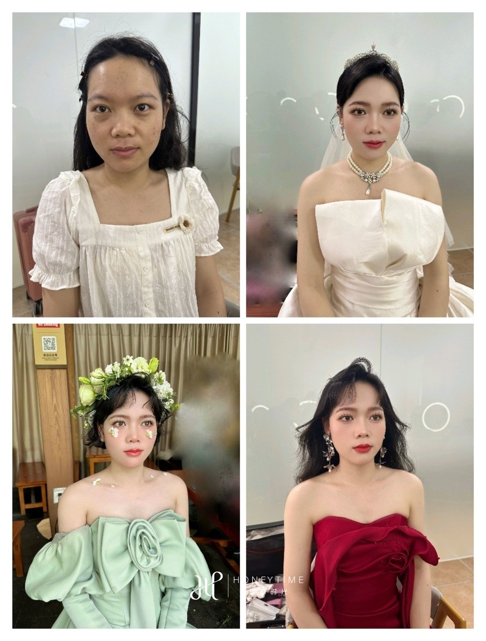 妆效对比