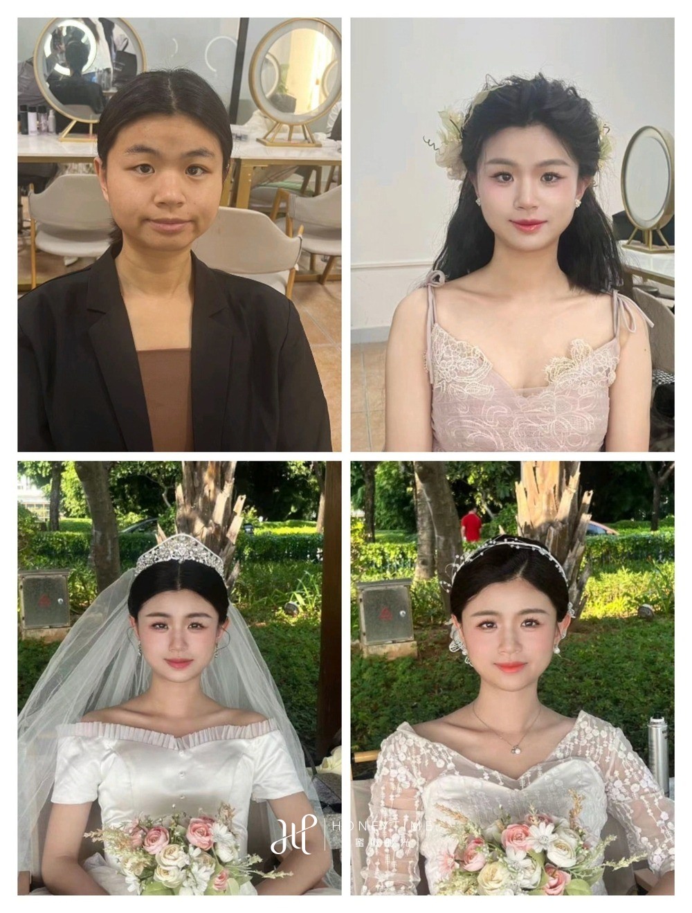 妆效对比