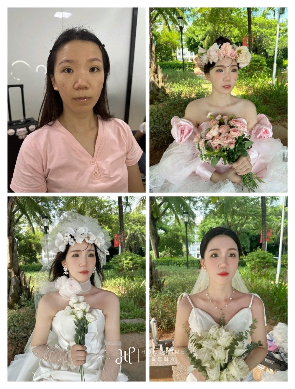 妆效对比