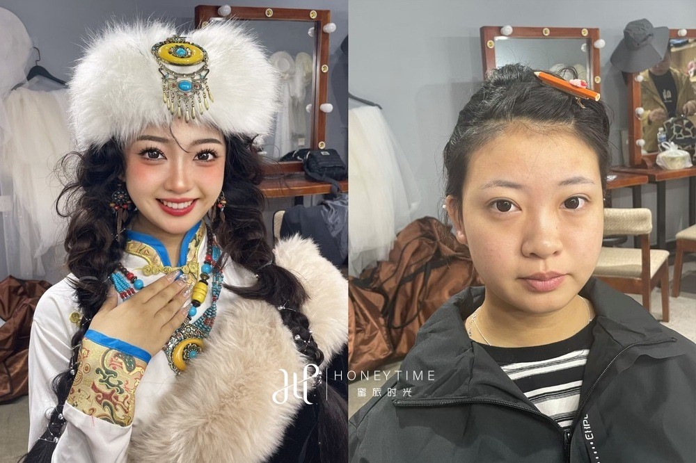 妆造对比