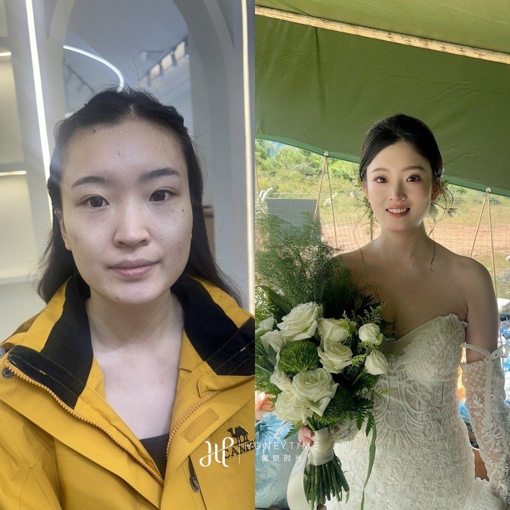 妆造对比