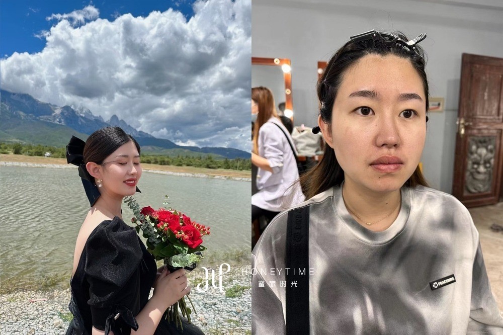 妆造对比