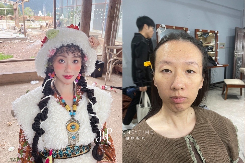 妆造对比