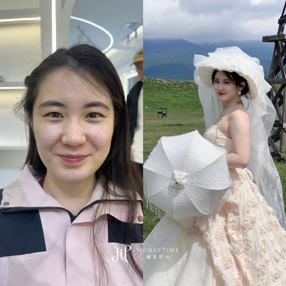 妆造对比
