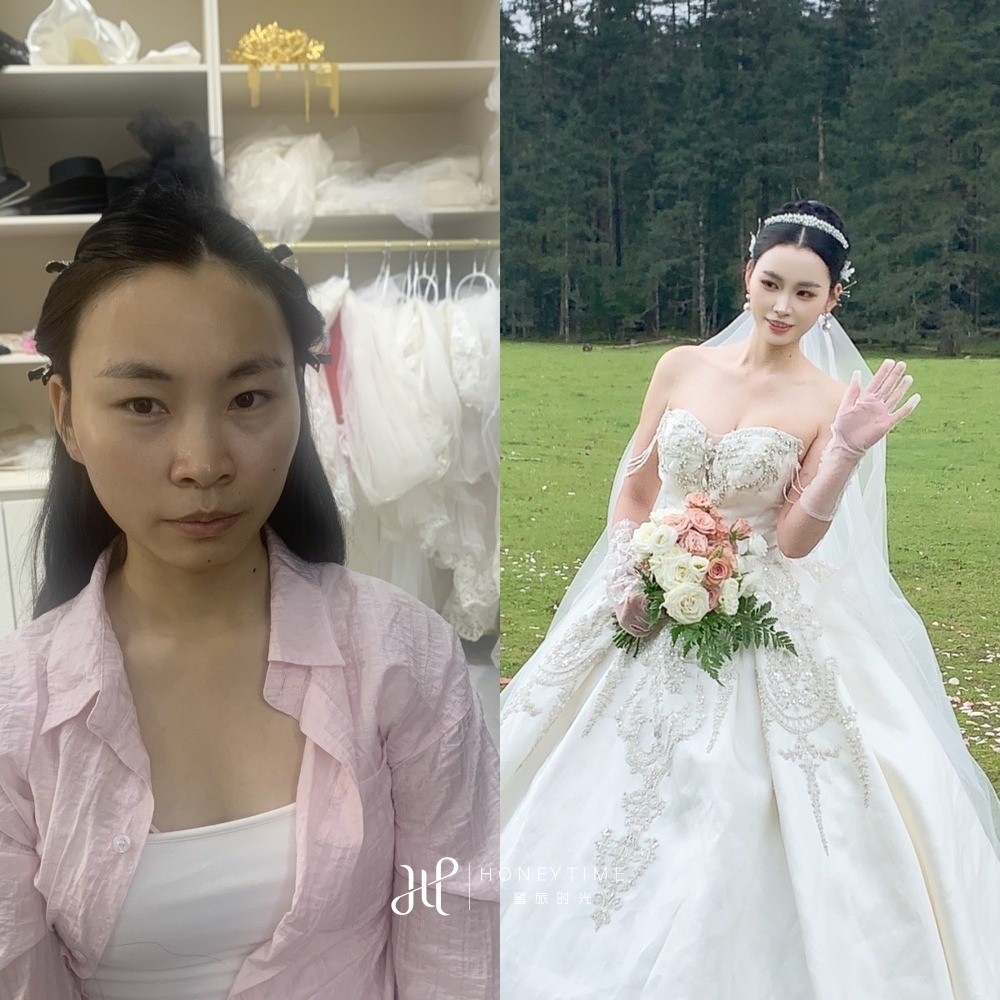 妆造对比