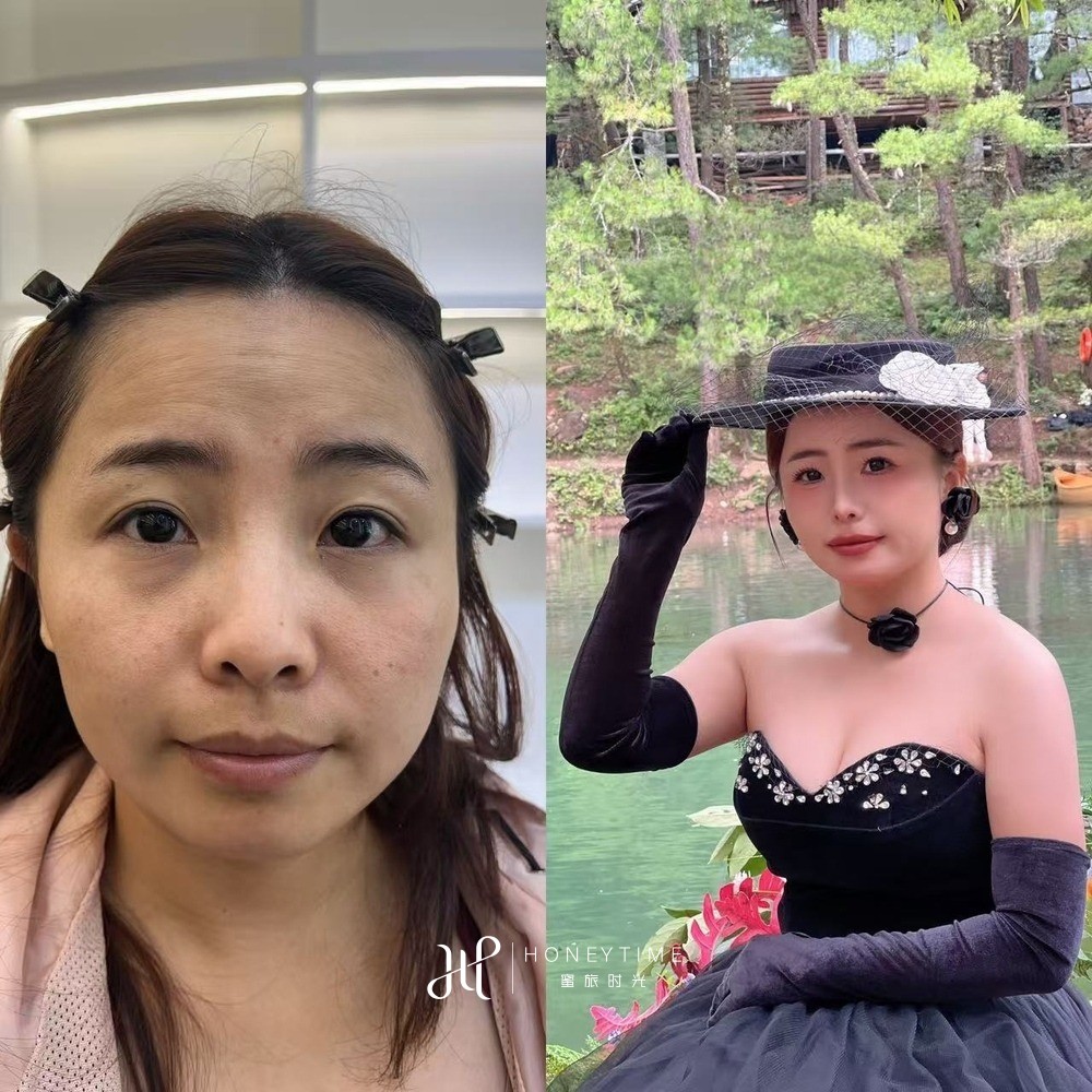 妆造对比