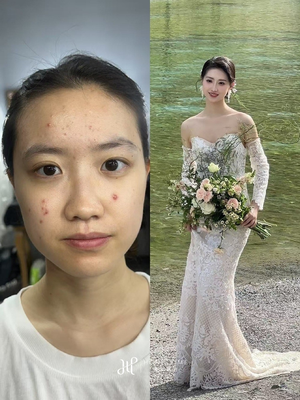 妆造对比