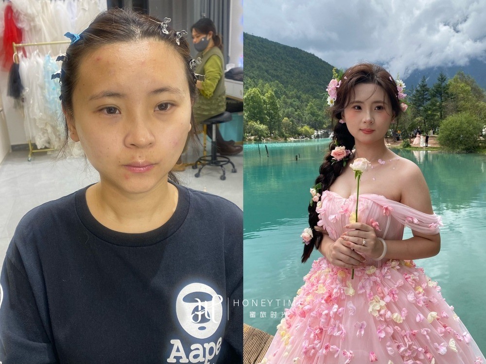妆造对比