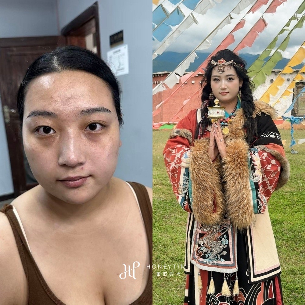 妆造对比