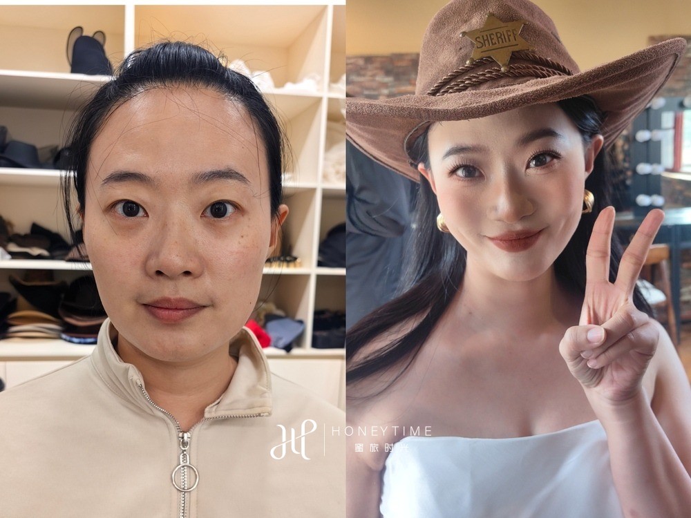 妆造对比