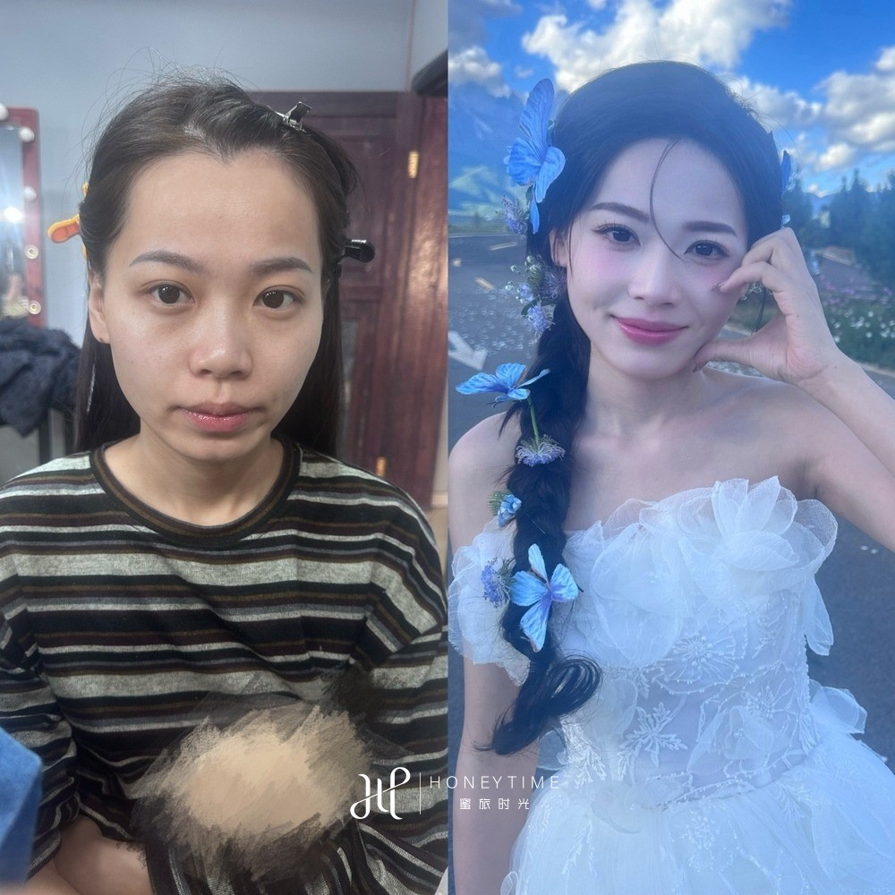 妆造对比