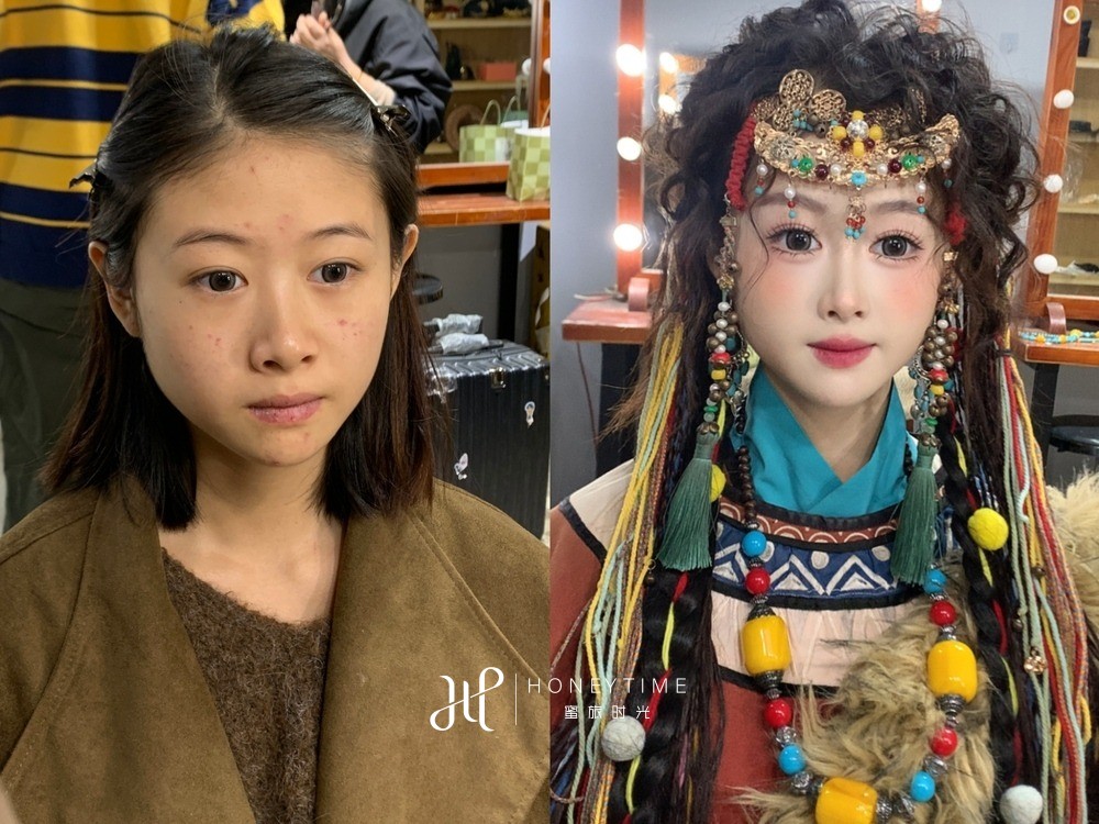 妆造对比