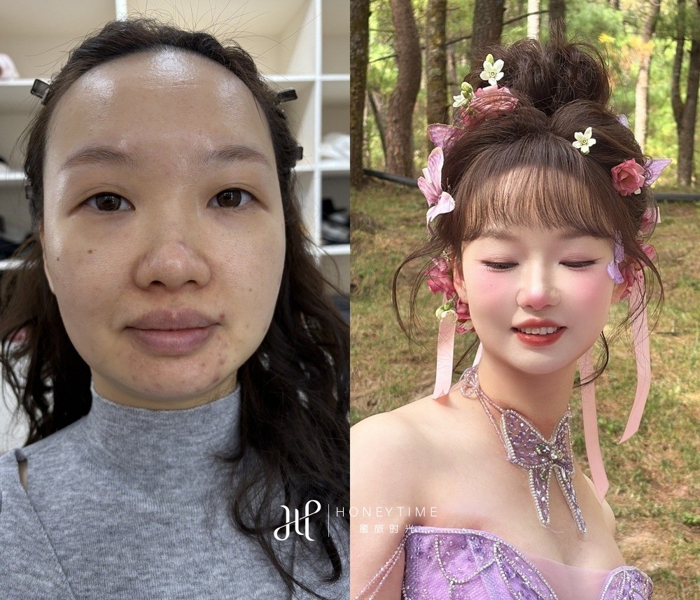 妆造对比
