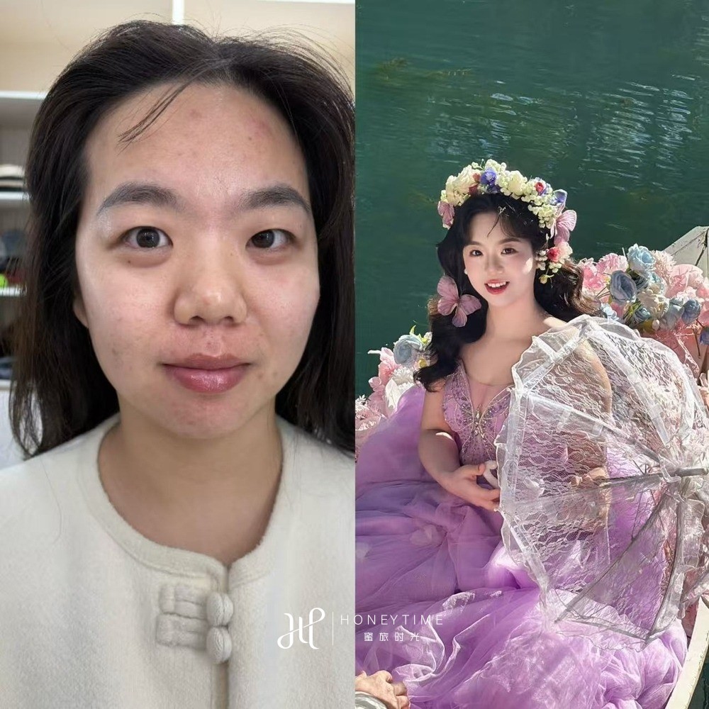 妆造对比