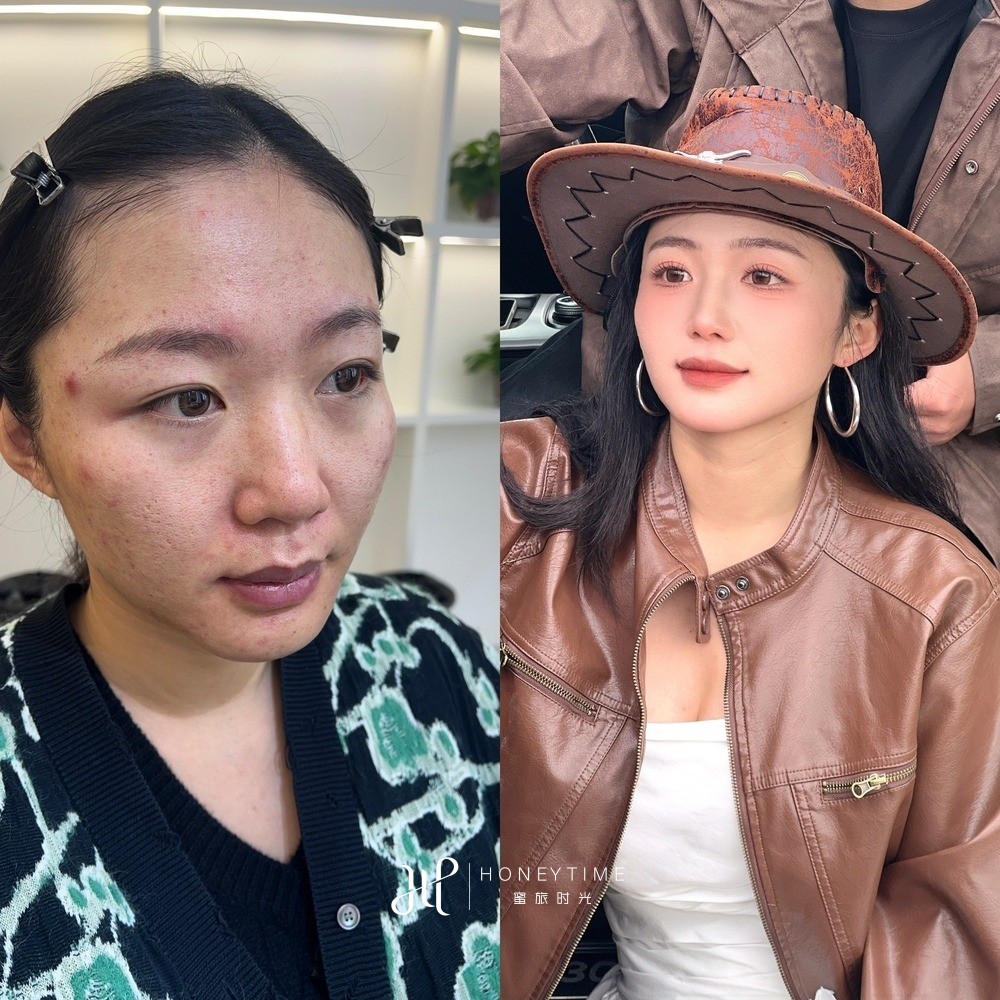 妆造对比
